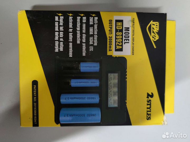 Умное зарядное устройство для 18650,4 слота