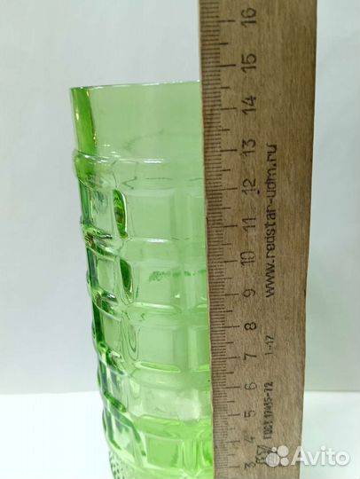 Ваза зеленое стекло СССР