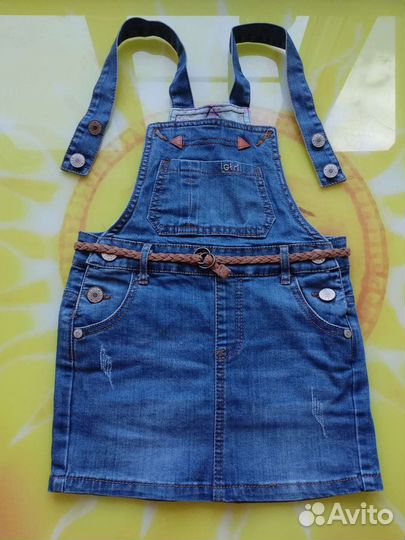 Джинсовый комбинезон для девочки