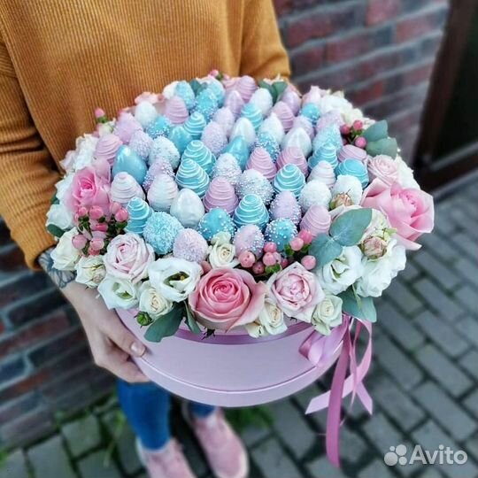 Клубника в шоколаде, Букеты с клубникой