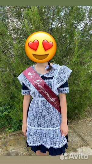 Платье школьное с фартуком