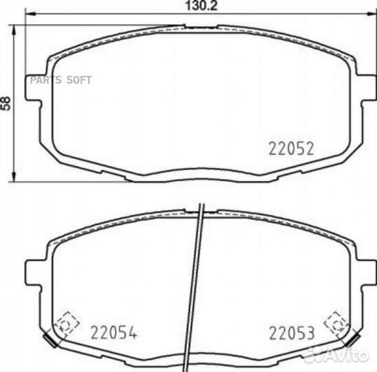 Колодка торм.пер. hyundai Creta 1.6-2.0 01.16