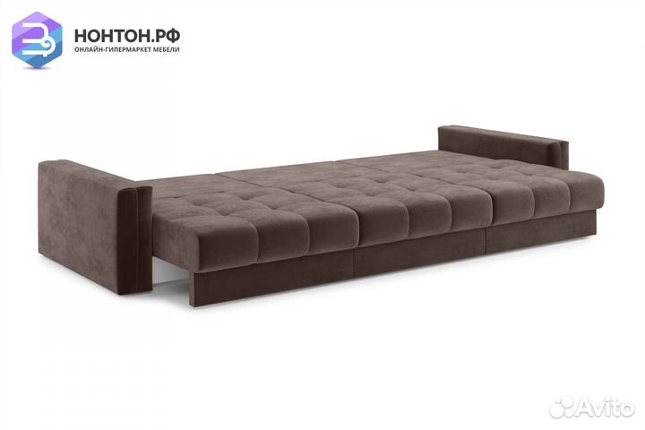 Диван тик-так Монарх 3-х местный коричневый