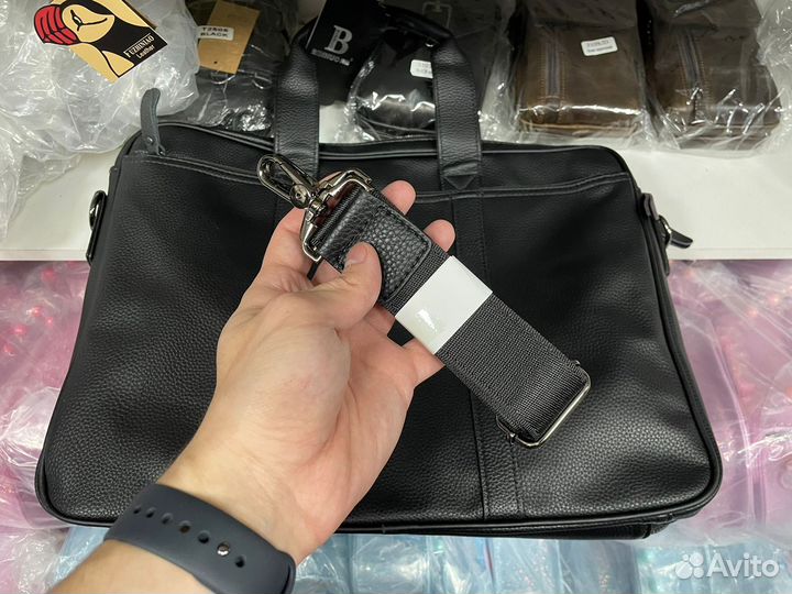 Мужская кожаная сумка портфель