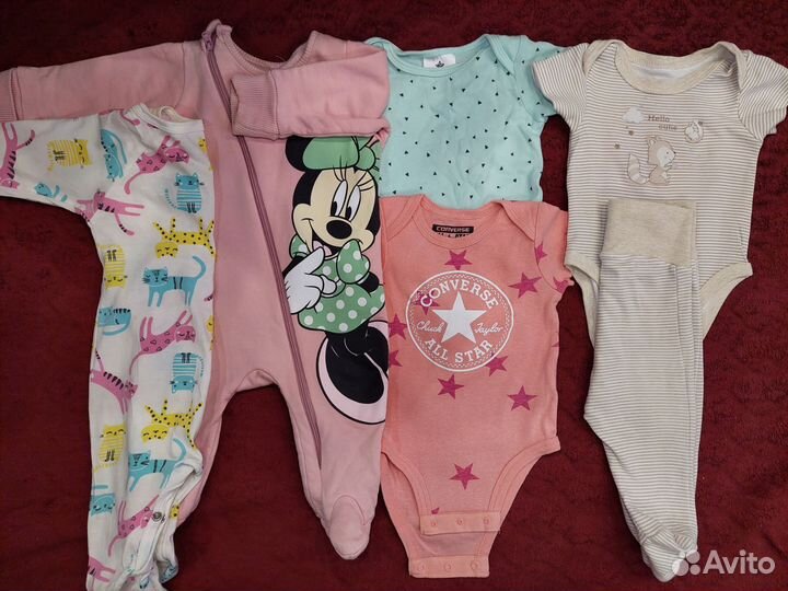 Вещи пакетом на девочку 0-3 мес (10 предметов)