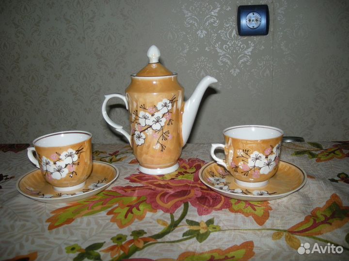 Кофейная пара рижский фарфор RPR кофейный дуэт 70е