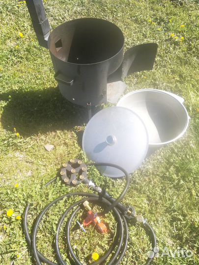 Печь с казаном