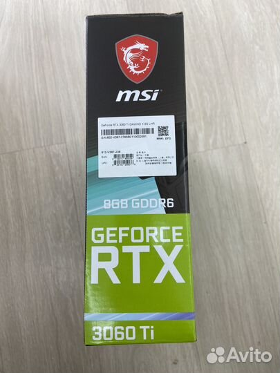 Видеокарта rtx 3060ti msi