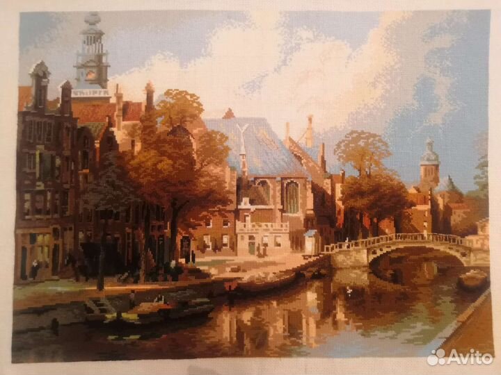 Картина вышитая крестиком ручная работа