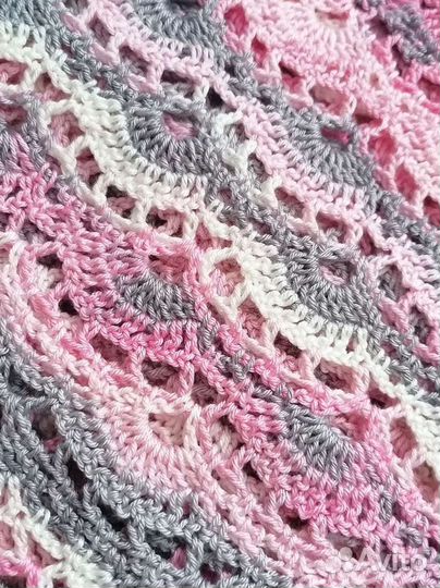 Бактус шаль крючком