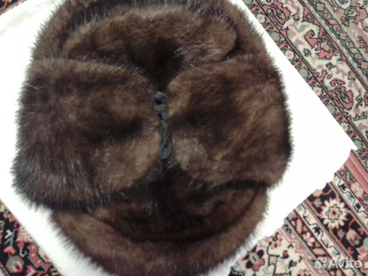 Шапка-ушанка норковая мужская