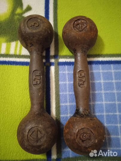 Гантели 3 кг цена за пару