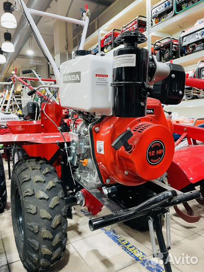 Дизельный мотоблок honda 12 hp+Картофелесажалка
