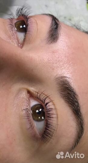 Ламинирование ресниц, оформление бровей