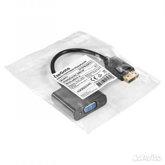 Кабель-переходник DisplayPort-VGA ExeGate EX-DPM-v