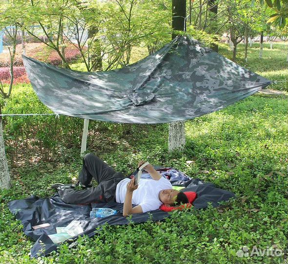 Дождевик плащ с капюшоном, плотный