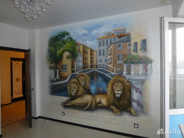 Роспись интерьера. Фактура. Барельеф. Аэрография н