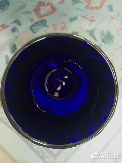 Ваза Летц Ирризированное стекло Кобальт