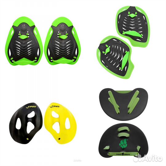 Лопатки для плавания Finis ISO,Madwave Ergo