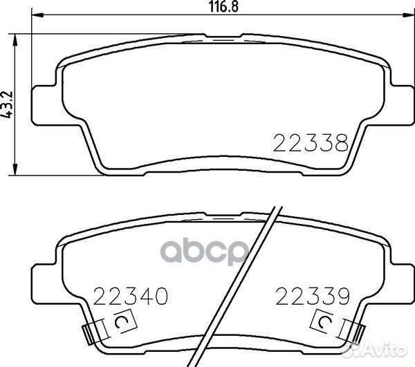 Колодки тормозные дисковые зад NP6102 nissh