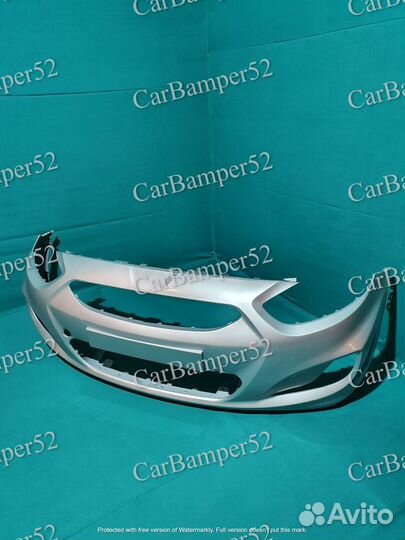 Бампер передний Солярис серебристый 2011-2013г