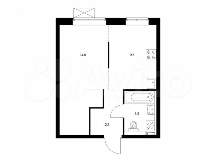 1-к. апартаменты, 31,7 м², 16/21 эт.