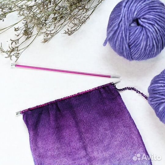 Спицы алюминиевые прямые Zing KnitPro, 30 см, 6.5