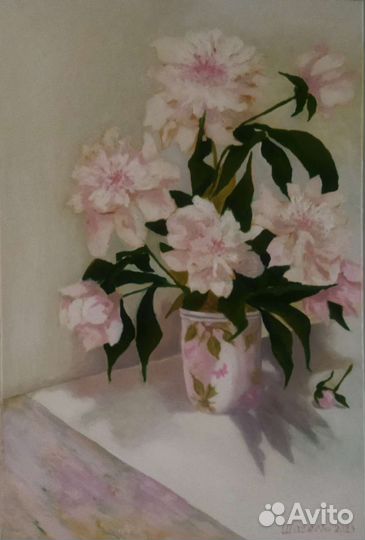 Картина с пионами