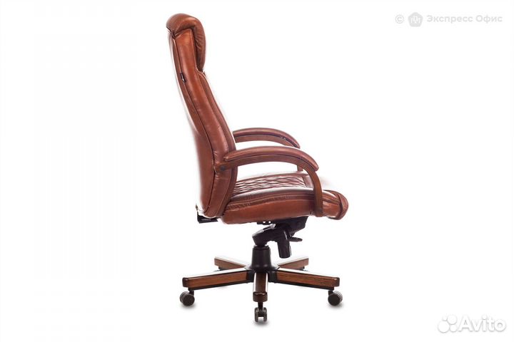 Кресло для руководителя Бюрократ T-9924walnut/chok