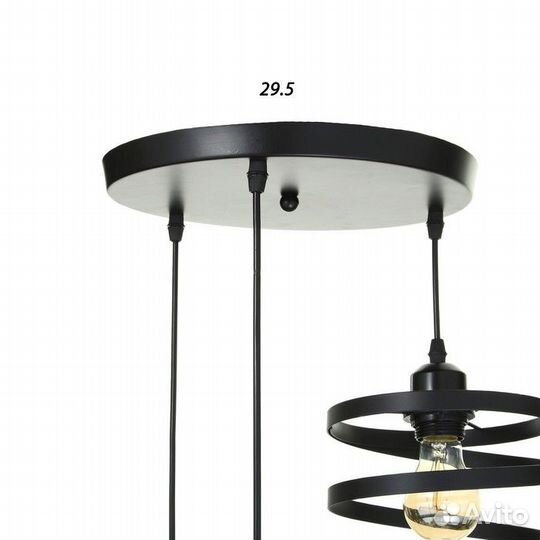 Светильник 2462/3 E27 40Вт черный 54х54х78 см