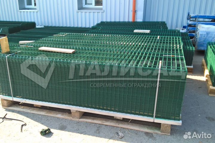 Сетка для забора 2030х2500мм RAL6005 (3D заборы)