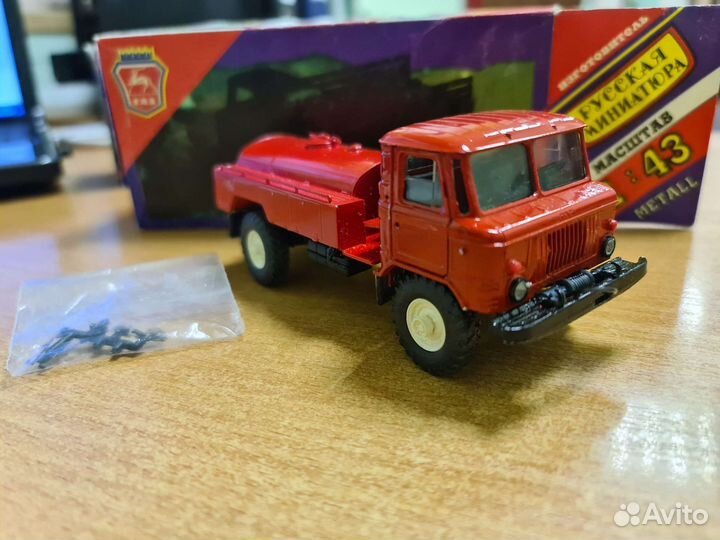 Модель грузовика 1:43 Газ 66 пож-ый с фурнитурой