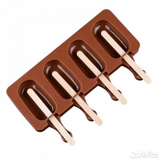 Форма для мороженого эскимо + палочки в подарок