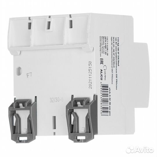 Узо EKF PROxima вд-100 32А 30 мА 4P тип ас 4,5 кА (elcb-4-32-30-em-pro)