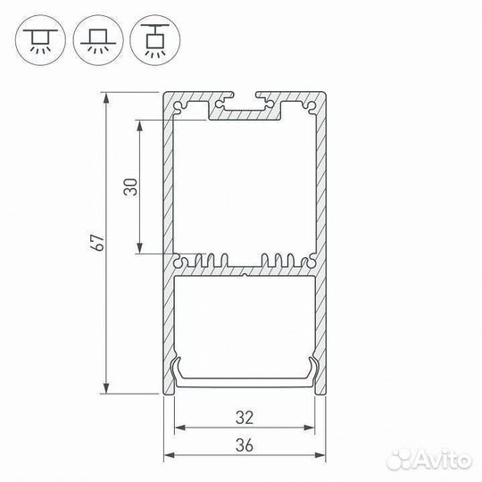 Короб накладной Arlight SL-line 036303