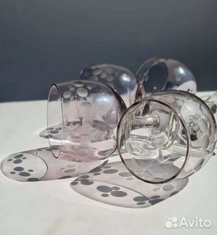Рюмки СССР Цветное стекло