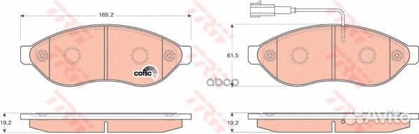 Колодки тормозные передние GDB1681 TRW