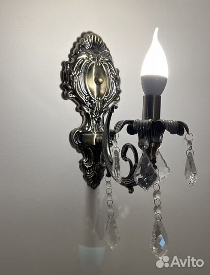 Бра, светильник хрустальный настенный