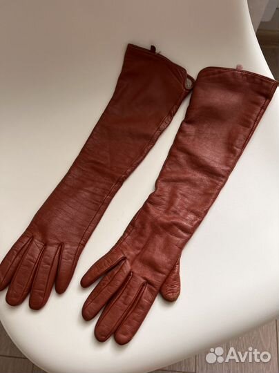 Перчатки женские кожаные
