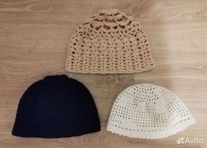Летние вязаные шапочки