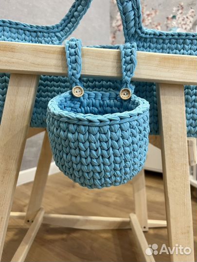 Вязаные корзинки
