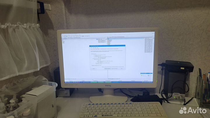 Компьютер asus mонитор benq22 +клава,мышь,defender