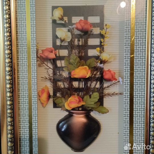 Картина натюрморт (барельеф-аппликация)