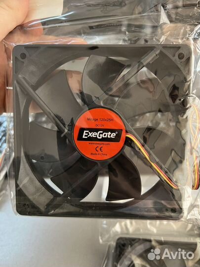 Корпусные вентиляторы 120мм 3 pin, Exgate, Dexp