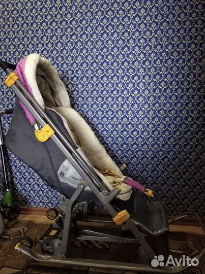 Детские санки коляска с колесами