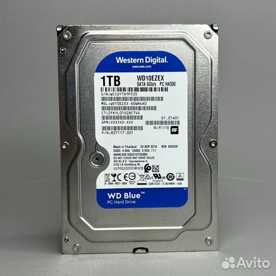 Жесткий диск Western Digital WD Blue 1 тб WD10ezex