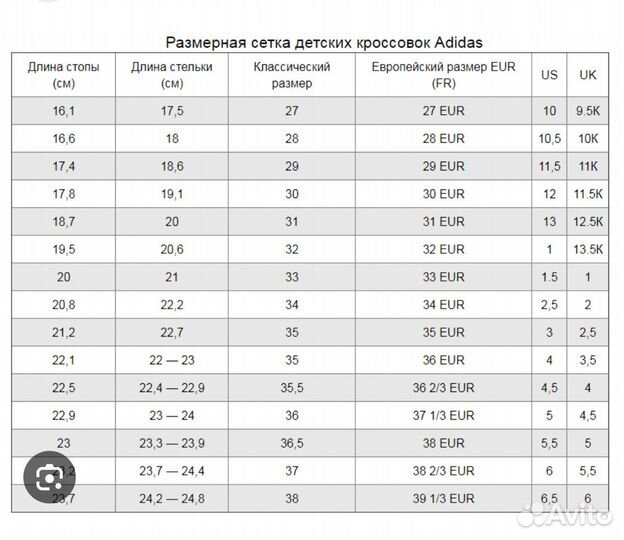 Кроссовки детские adidas 33