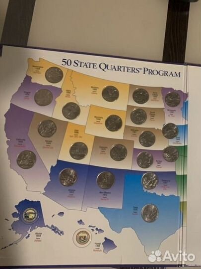 Коллекция монет квотеров