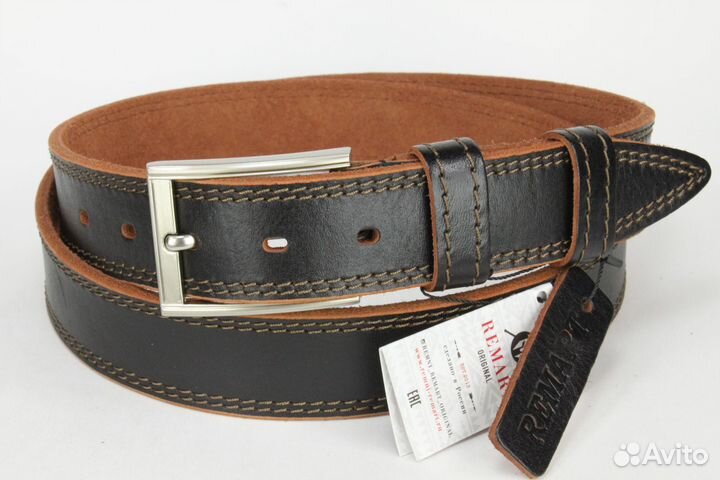 Мужской кожаный брючный ремень 35 мм