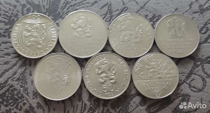 Монеты Чехословакии серебро